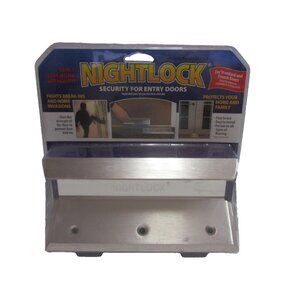 Taylor Brothers Door Barricade Nightlock Security Lock Silver Finish Heavy Duty